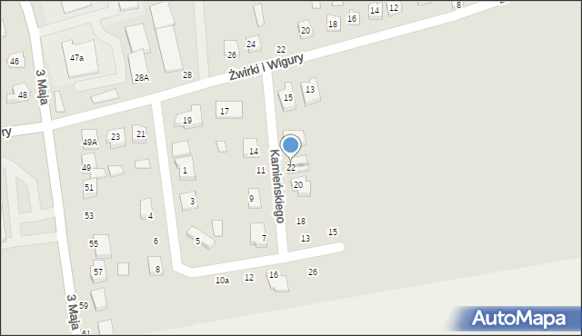 Łapy, Kamieńskiego-Huzara Kazimierza, kpt., 22, mapa Łapy