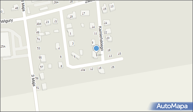 Łapy, Kamieńskiego-Huzara Kazimierza, kpt., 7, mapa Łapy