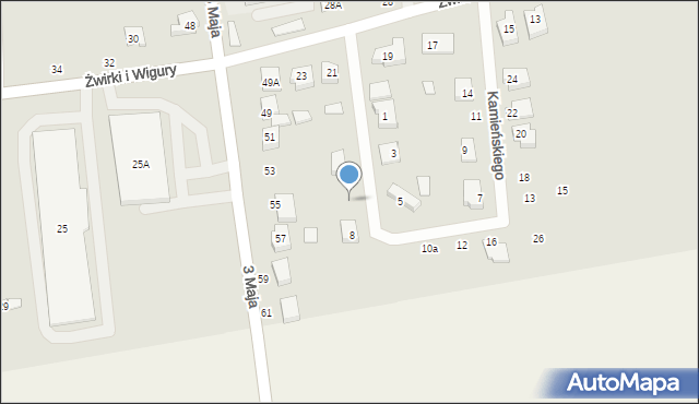 Łapy, Kamieńskiego Kazimierza, kpt., 6, mapa Łapy