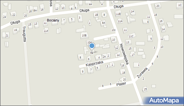 Łapy, Kasprzaka, 6a, mapa Łapy