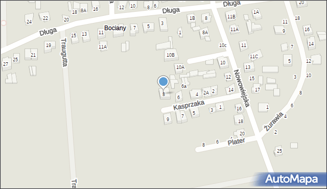 Łapy, Kasprzaka, 8, mapa Łapy