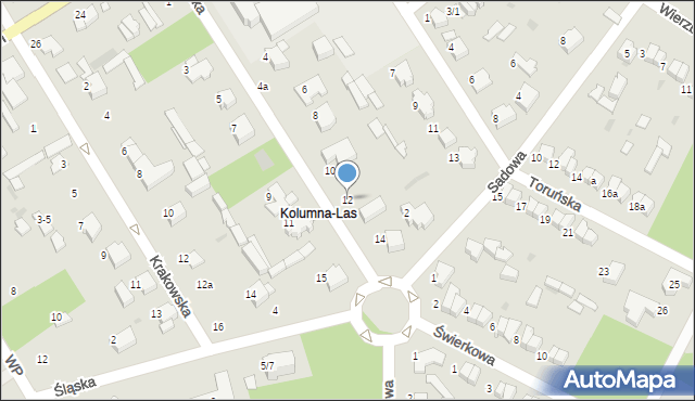 Łask, Katowicka, 12, mapa Łask