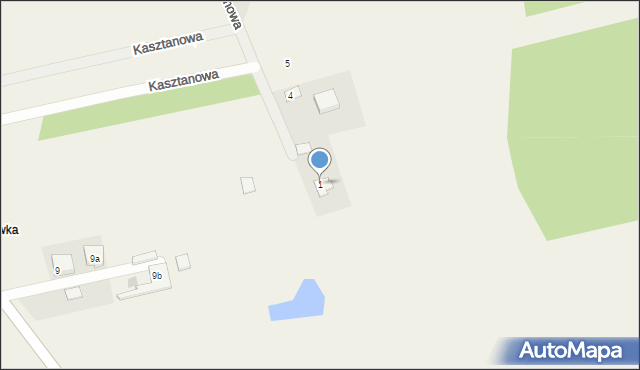 Latosówka, Kasztanowa, 1, mapa Latosówka