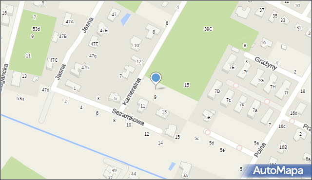 Łazy, Kameralna, 19, mapa Łazy