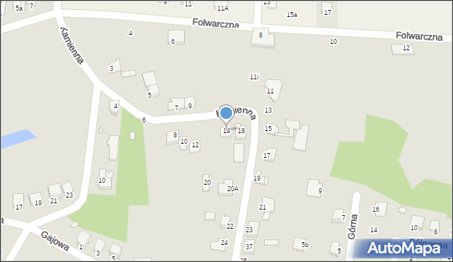 Łazy, Kamienna, 14, mapa Łazy