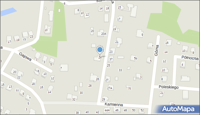 Łazy, Kamienna, 24, mapa Łazy