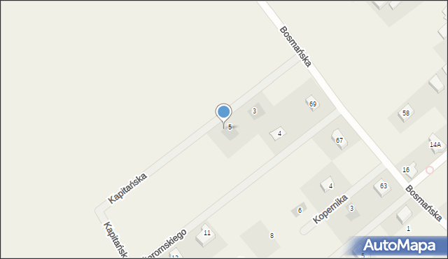 Łebcz, Kapitańska, 7, mapa Łebcz