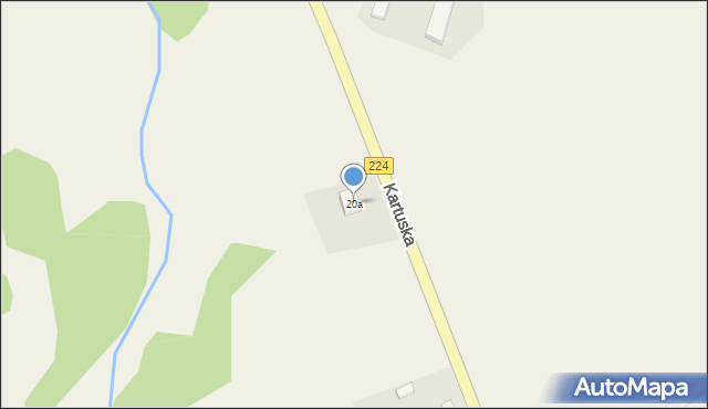 Łebieńska Huta, Kartuska, 20a, mapa Łebieńska Huta