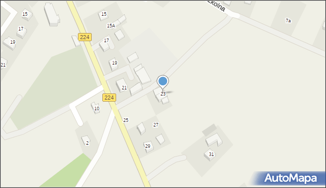 Łebno, Kartuska, 23, mapa Łebno