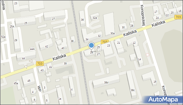 Łęczyca, Kaliska, 29, mapa Łęczyca