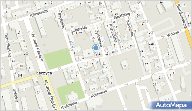 Łęczyca, Kaliska, 4, mapa Łęczyca