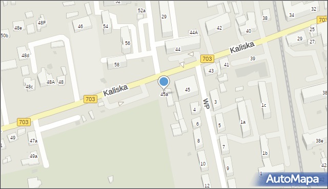Łęczyca, Kaliska, 45a, mapa Łęczyca
