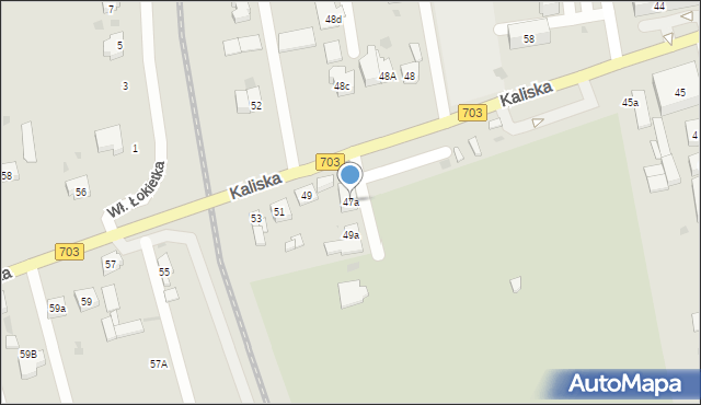 Łęczyca, Kaliska, 47a, mapa Łęczyca