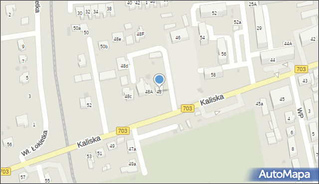 Łęczyca, Kaliska, 48, mapa Łęczyca