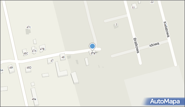 Łęczyca, Kaliska, 67a, mapa Łęczyca