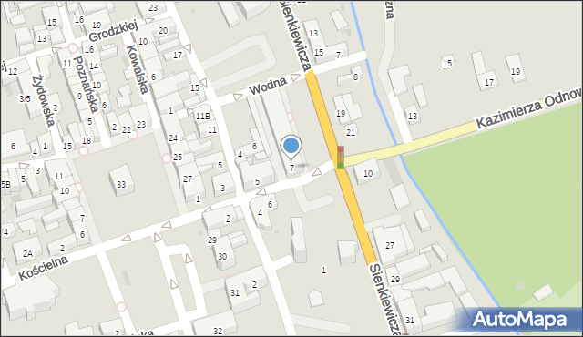 Łęczyca, Kazimierza Odnowiciela, 7, mapa Łęczyca