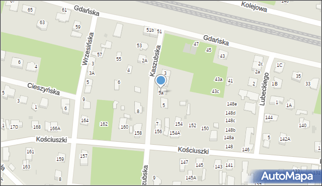 Legionowo, Kaszubska, 5a, mapa Legionowo