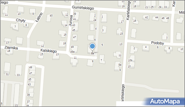 Legnica, Kalskiego Włodzimierza, 8a, mapa Legnicy