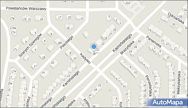 Legnica, Kamińskiego Aleksandra, dh., 19, mapa Legnicy