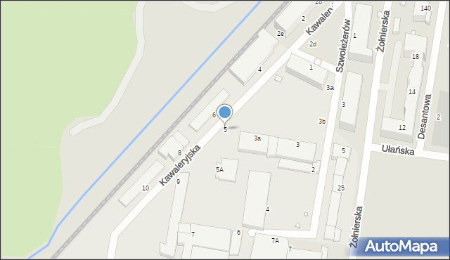 Legnica, Kawaleryjska, 5, mapa Legnicy