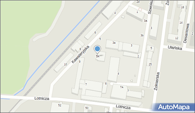 Legnica, Kawaleryjska, 5A, mapa Legnicy