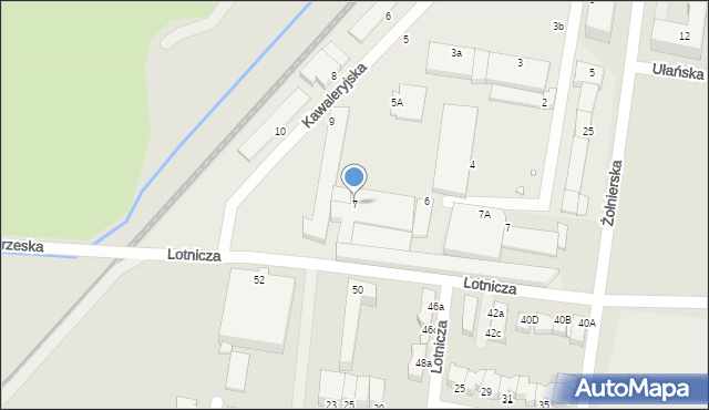 Legnica, Kawaleryjska, 7, mapa Legnicy