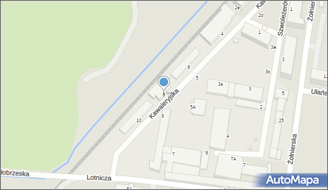 Legnica, Kawaleryjska, 8, mapa Legnicy