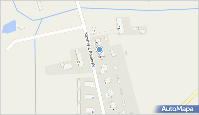 Łekno, Kazimierz Pomorski, 14, mapa Łekno