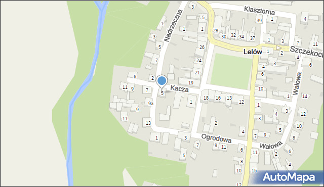 Lelów, Kacza, 5, mapa Lelów