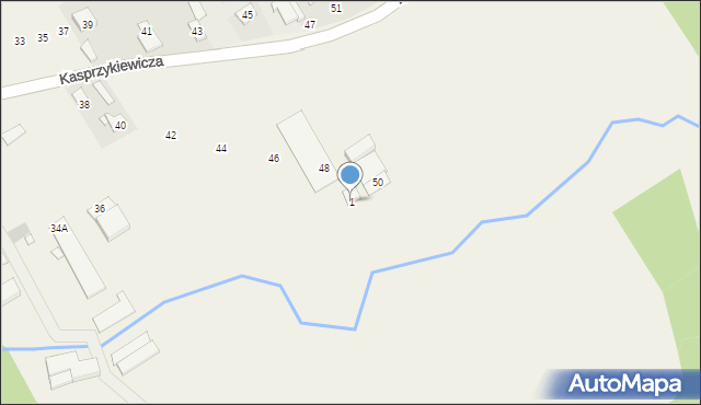 Leśniakowizna, Kasprzykiewicza, 1, mapa Leśniakowizna