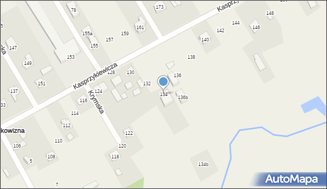 Leśniakowizna, Kasprzykiewicza, 134, mapa Leśniakowizna