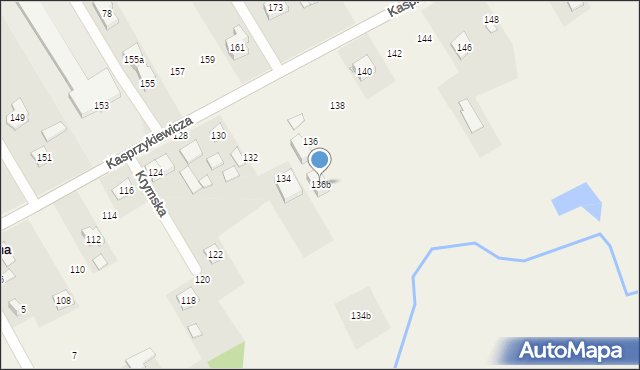 Leśniakowizna, Kasprzykiewicza, 136b, mapa Leśniakowizna