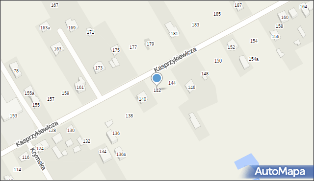 Leśniakowizna, Kasprzykiewicza, 142, mapa Leśniakowizna