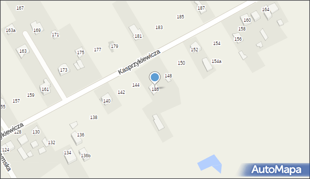 Leśniakowizna, Kasprzykiewicza, 146, mapa Leśniakowizna