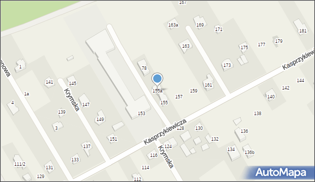 Leśniakowizna, Kasprzykiewicza, 155a, mapa Leśniakowizna