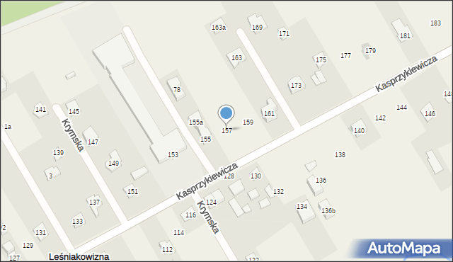 Leśniakowizna, Kasprzykiewicza, 157, mapa Leśniakowizna
