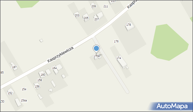 Leśniakowizna, Kasprzykiewicza, 170A, mapa Leśniakowizna