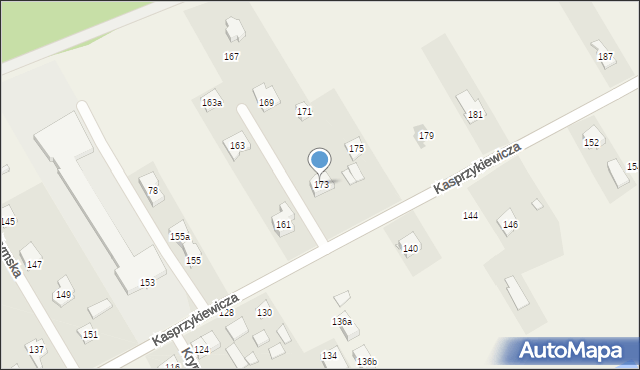 Leśniakowizna, Kasprzykiewicza, 173, mapa Leśniakowizna