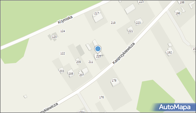 Leśniakowizna, Kasprzykiewicza, 215, mapa Leśniakowizna
