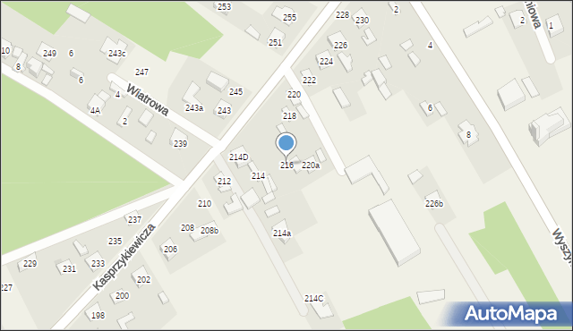 Leśniakowizna, Kasprzykiewicza, 216, mapa Leśniakowizna