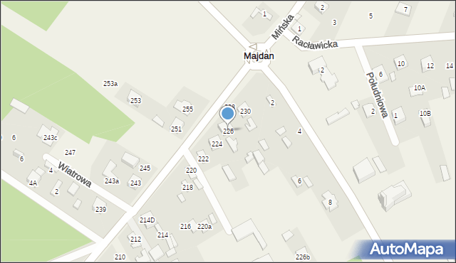 Leśniakowizna, Kasprzykiewicza, 226, mapa Leśniakowizna