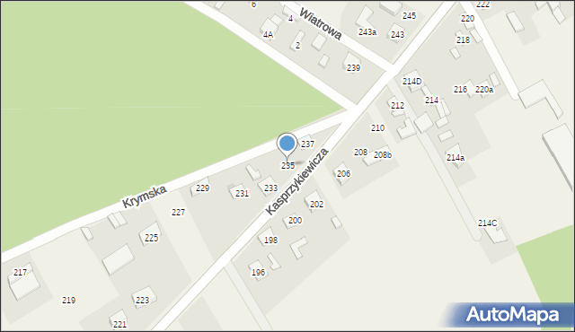 Leśniakowizna, Kasprzykiewicza, 235, mapa Leśniakowizna