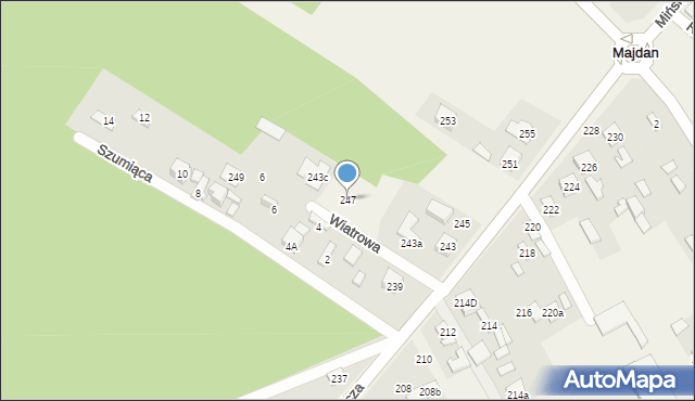 Leśniakowizna, Kasprzykiewicza, 247, mapa Leśniakowizna