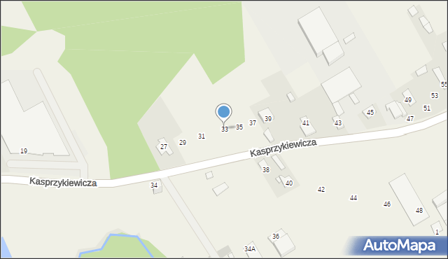 Leśniakowizna, Kasprzykiewicza, 33, mapa Leśniakowizna