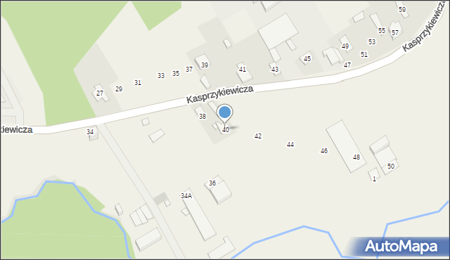 Leśniakowizna, Kasprzykiewicza, 40, mapa Leśniakowizna