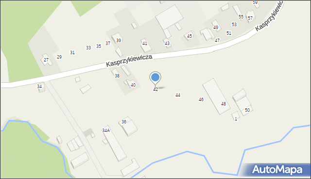 Leśniakowizna, Kasprzykiewicza, 42, mapa Leśniakowizna