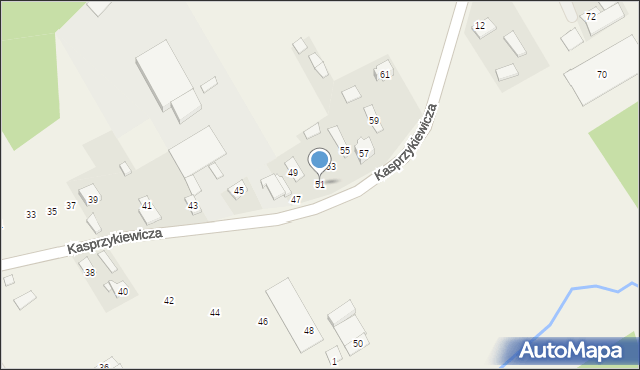 Leśniakowizna, Kasprzykiewicza, 51, mapa Leśniakowizna