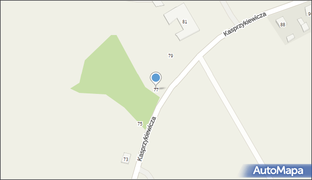 Leśniakowizna, Kasprzykiewicza, 77, mapa Leśniakowizna