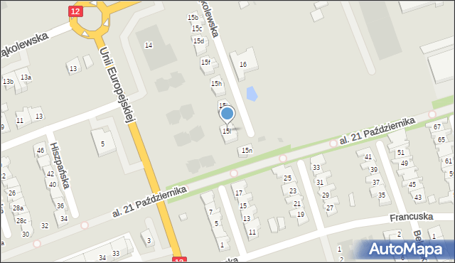 Leszno, Kąkolewska, 15l, mapa Leszno