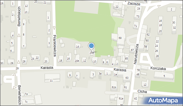 Leszno, Karasia Kazimierza, 10a, mapa Leszno